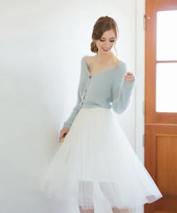 Tulle Midi Skirt