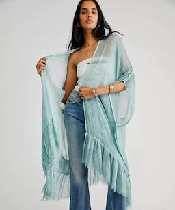 Whisper Washed Ruffle Kimono